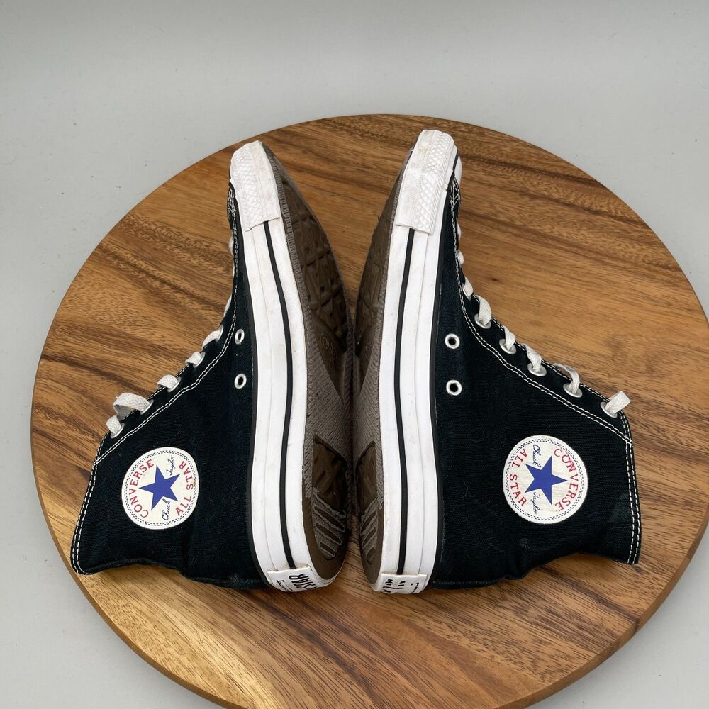 Converse All Star Chuck Taylor Hi Shoes Mens Size 9 Black Skate Casual Sneakers - Picture 6 of 9